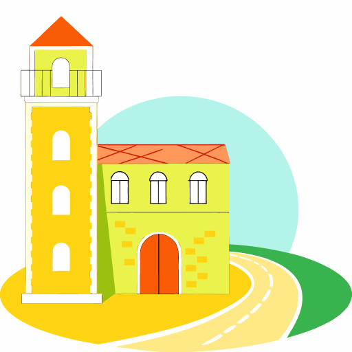 Terracina Travel Guide logo with coastal Italy emblem